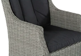 Tuinset 4 personen 180 cm Wicker Grijs Garden Collections Buckingham/Cardiff