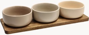 Porseleinen dipschalen Tapas met dienblad, 4-delig
