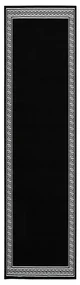 vidaXL Tapijtloper 100x450 cm BCF zwart met motief