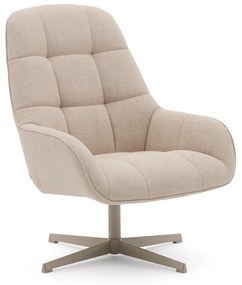 Kave Home Jaspe Moderne Draaifauteuil Beige