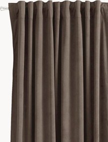 Fluwelen dim-out multibandgordijnen Nora, 2-delig, B 140 cm