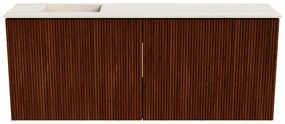 Mondiaz Joya DLux 100cm toiletmeubel ruby met wastafel faye links 1 kraangat meli