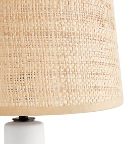 Lamp in keramiek en raffia, Balsa