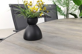 Hartman Milaan/Silva houtlook 240x115 cm. ovale tuinset - 7-delig