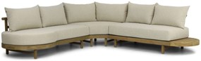 Hoek loungeset 5 personen Teak Old teak greywash  Santika Furniture Santika