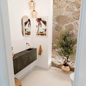 Mondiaz Joya DLux 100cm toiletmeubel shadow met wastafel faye rechts zonder kraangat lava