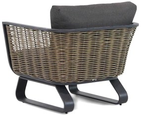 Stoel en Bank Loungeset 4 personen Aluminium/wicker Grijs  Santika Furniture Santika Tika