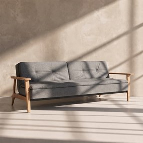 Innovation Living Dublexo Frej Natural Slaapbank Met Eiken Armleuningen