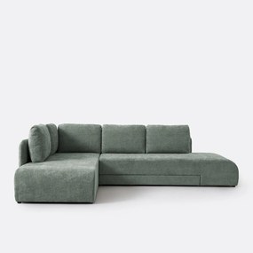 Omvormbare hoekbank in gekruist geweven chenille, Gina