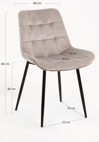Fluwelen Teray Stoel