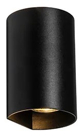 Design wandlamp zwart rond GU10 50mm - Sabbir