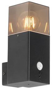 Buiten wandlamp zwart IP44 met bewegingsmelder - Denmark