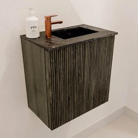 Mondiaz Joya DLux 40cm toiletmeubel shadow met wastafel faye rechts 1 kraangat lava