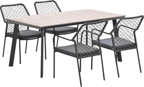Garden Impressions Ross tuinset 5-delig mosgroen - Penedo tuintafel 160x90 cm