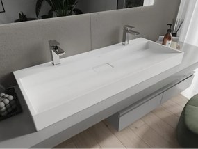 Mexen Ava opbouw wastafel van composiet 2/O 120 x 46 cm, wit - 23011202