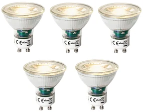 Set van 5 GU10 3-staps dimbare LED lampen 7W 600 lm 2700K