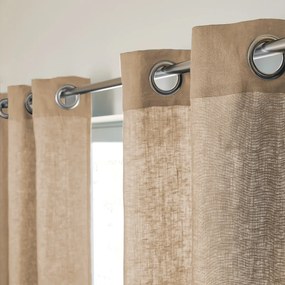 Gordijn in gewassen linnen met oogjes, Private