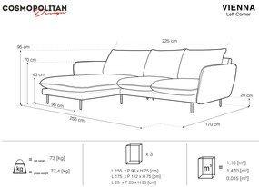 Hoekbank Vienna links bouclé | Cosmopolitan Design