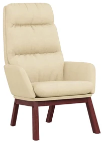 vidaXL Relaxstoel stof crèmekleurig