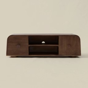 Houten Tv-meubel Met Ronde Hoeken - 140x40x43cm.