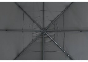 Garden Impressions Hawaii zweefparasol King Pole 400x400 cm - donker grijs