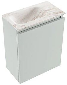 Mondiaz Ture DLux toiletmeubel 40cm greey met wastafel frappe links zonder kraangat