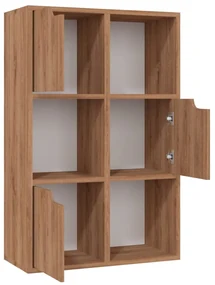 vidaXL Boekenkast 60x27,5x88 cm spaanplaat bruineiken