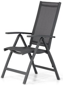 Tuinset 6 personen 220 cm Aluminium/Textileen /Graniet/Aluminium/textileen Grijs Presto Vasto/Graniet