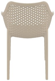 Garden Impressions Air XL tuinset 5-delig taupe - Mina tuintafel 90x90 cm