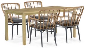 Tuinset 4 personen 160 cm Aluminium/Wicker Taupe De Laan Projects