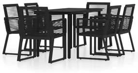 vidaXL 7-delige Tuinset zwart