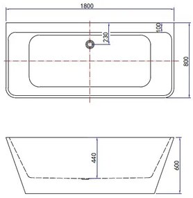 Best Design Silmo vrijstaand back to wall bad