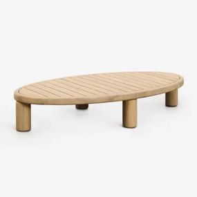 Ovale Tuintafel 140x70 Cm Van Acaciahout Jerome Lichte Acaciekleur - Sklum