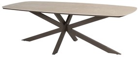 4 Seasons Outdoor Capalbio tuinset terre met Prado tafel met keramisch blad 240 cm Tuinset   bruin weerbestendig