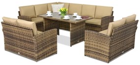 Monaco Comida 9 Garden Point tuinmeubelen bruin