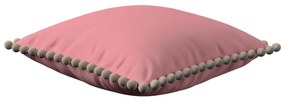 Dekoria Kussenhoes Wera met pompons, dirty pink 45 x 45 cm