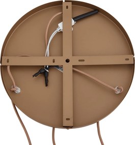 Retro hanglamp donker brons met amber kap 3-lichts - Smokey