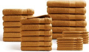 Handdoeken 30 delig set – Hotel Collectie – okergeel