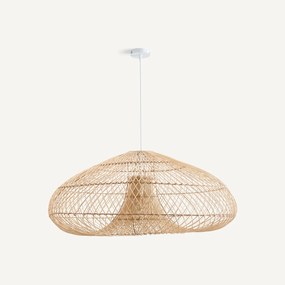 Hanglamp in gevlochten rotan, Titou