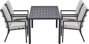 Garden Impressions Senja tuinset 5-delig desert sand - Kasper tuintafel 160x90 cm