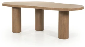 Eleonora Bobbie Organische Eettafel Lichtbruin Hout - 215 X 110cm.
