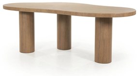 Eleonora Bobbie Organische Eettafel Lichtbruin Hout - 215 X 110cm.