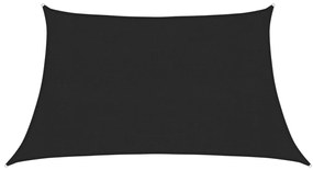vidaXL Zonnezeil 160 g/m² 3/4x2 m HDPE zwart