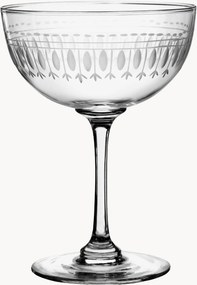 Mondgeblazen kristallen champagneglazen Ovals, 2-delig