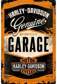 Metalen bord Harley Davidson - Garage (40x60), (40 x 60 cm)