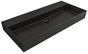 Plieger Kansas badmeubel 100cm met zwarte wastafel zonder kraangat warm eiken