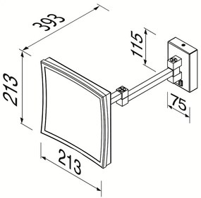 Geesa Mirror scheerspiegel 2-armig 5x vergrotend chroom