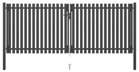 vidaXL Poort 4x1,7 m staal antraciet