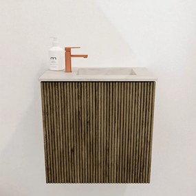 Mondiaz Joya DLux 40cm toiletmeubel dusk met wastafel faye rechts 1 kraangat ostra