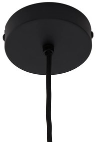 Retro hanglamp zwart met brons glas - Bizle